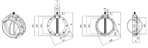 電動(dòng)粉體蝶閥結(jié)構(gòu)圖