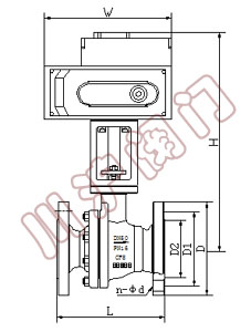 電動(dòng)高溫球閥結(jié)構(gòu)圖