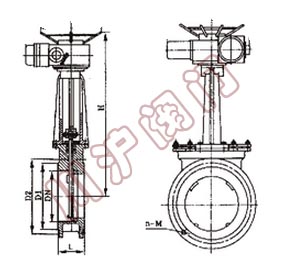 電動刀型閘閥結(jié)構(gòu)圖