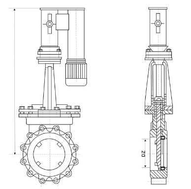 電液動刀型閘閥結(jié)構(gòu)圖