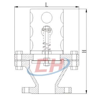 真空負(fù)壓安全閥結(jié)構(gòu)圖