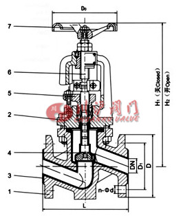 襯氟截止閥結(jié)構(gòu)圖
