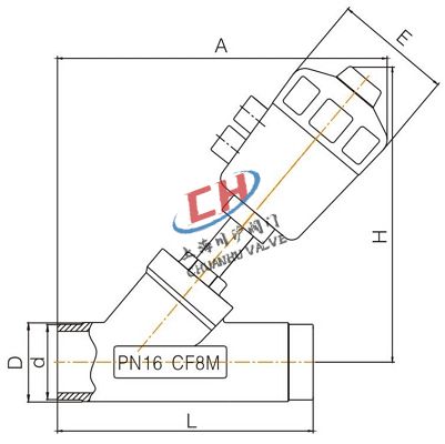 P2氣動焊接角座閥結(jié)構(gòu)圖