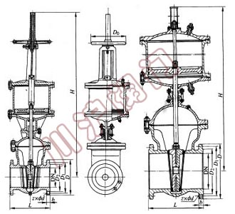 氣動閘閥結(jié)構(gòu)圖