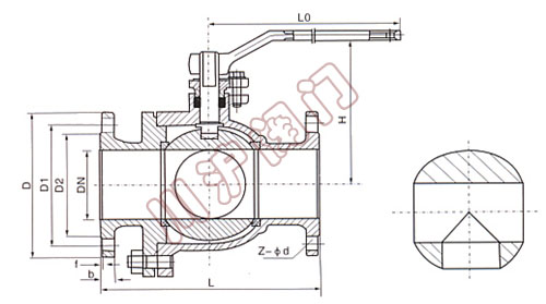 L型三通球閥 結(jié)構(gòu)圖