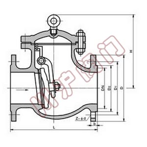 旋啟式止回閥結(jié)構(gòu)圖