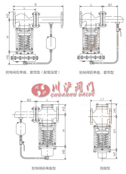 活塞式自力式壓力調(diào)節(jié)閥結(jié)構(gòu)圖